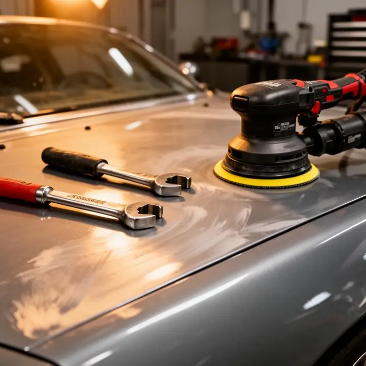 Bender Mender technicians performing precision auto body repair work